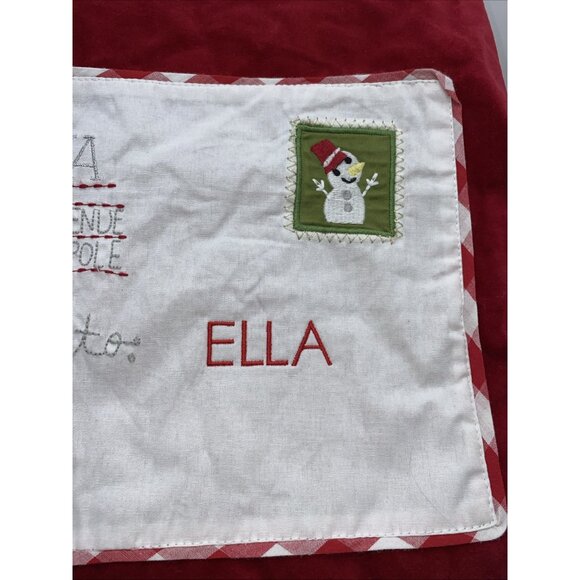 Pottery Barn Ella Letters to Santa Bag Velvet Sack Christmas Stocking 40 X 33 in - Picture 4 of 12